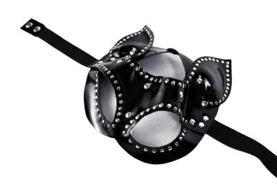 Máscara preta de couro modelo 1