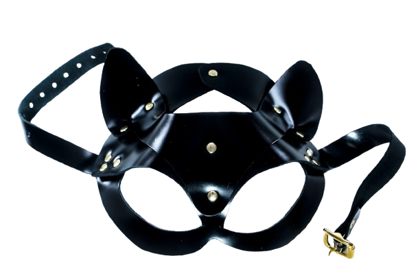 Máscara preta de couro modelo 2