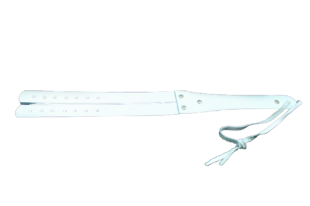 tala branca de couro duas tiras