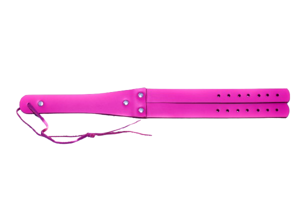 tala rosa de couro duas tiras