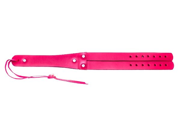 tala vermelha de couro duas tiras